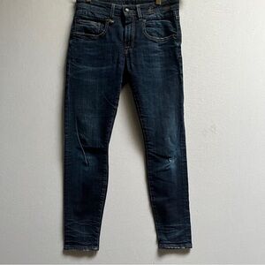 R13 Boy Skinny Women’s Denim Dar Wash jeans Made in Italy Sz 26